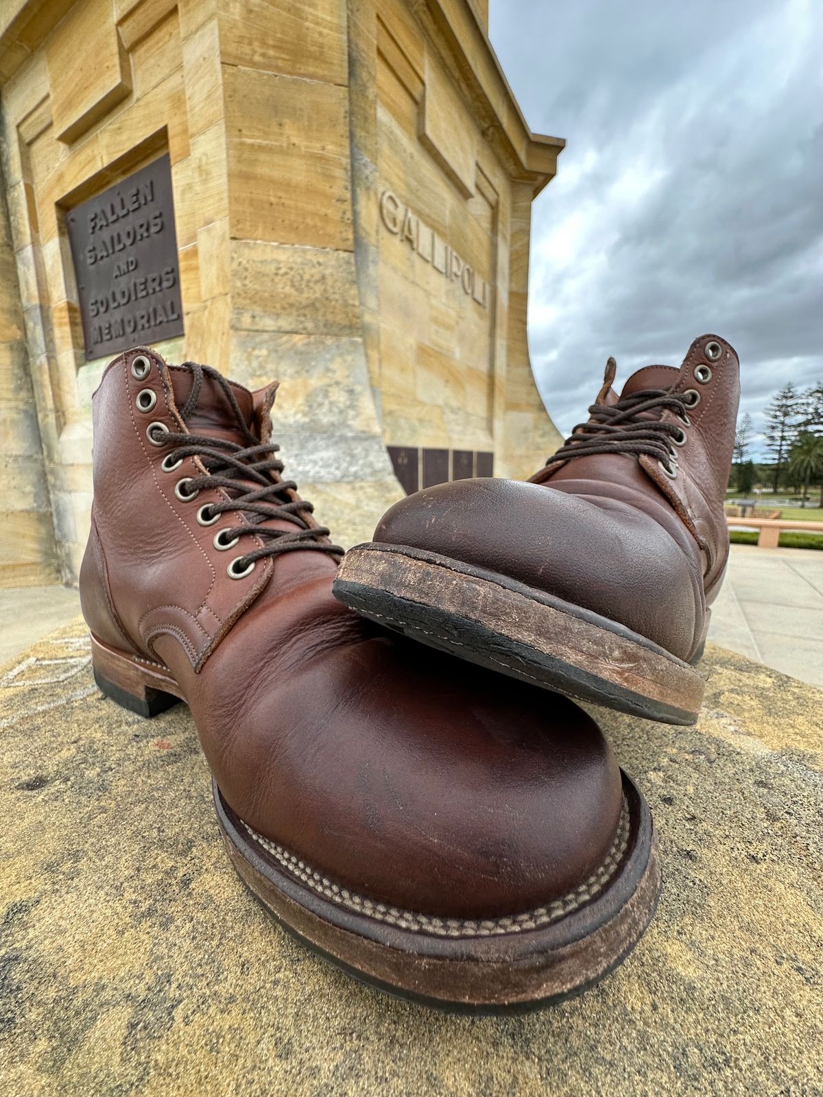 Photo by Chickenman on January 2, 2024 of the Viberg Service Boot in Tempesti Elbamatt.