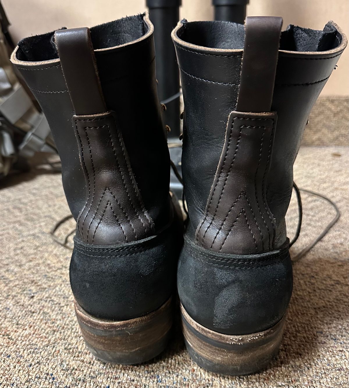 Photo by crkath77 on December 2, 2022 of the Nicks Unlisted Model in Horween Black Chromexcel.