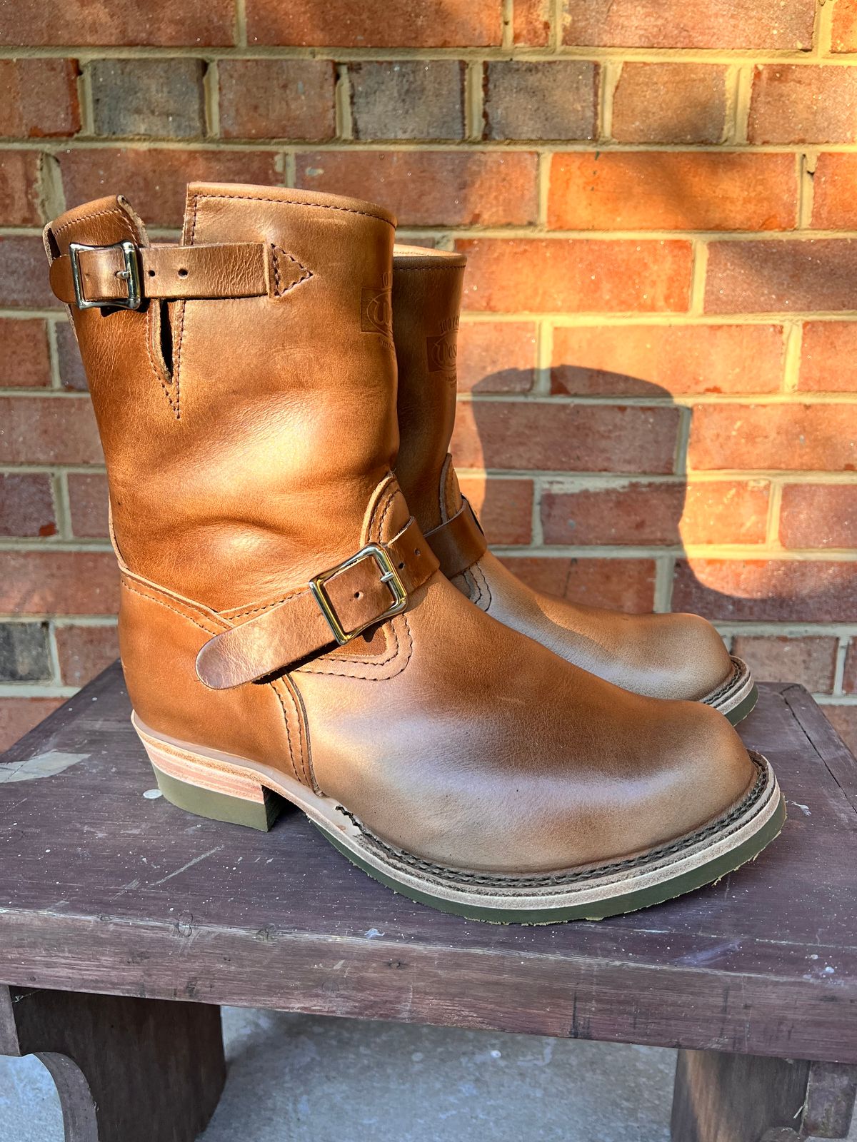 Photo by PonyTetrich on October 11, 2024 of the Wesco Boss Engineer Boot in Horween Natural Chromexcel.