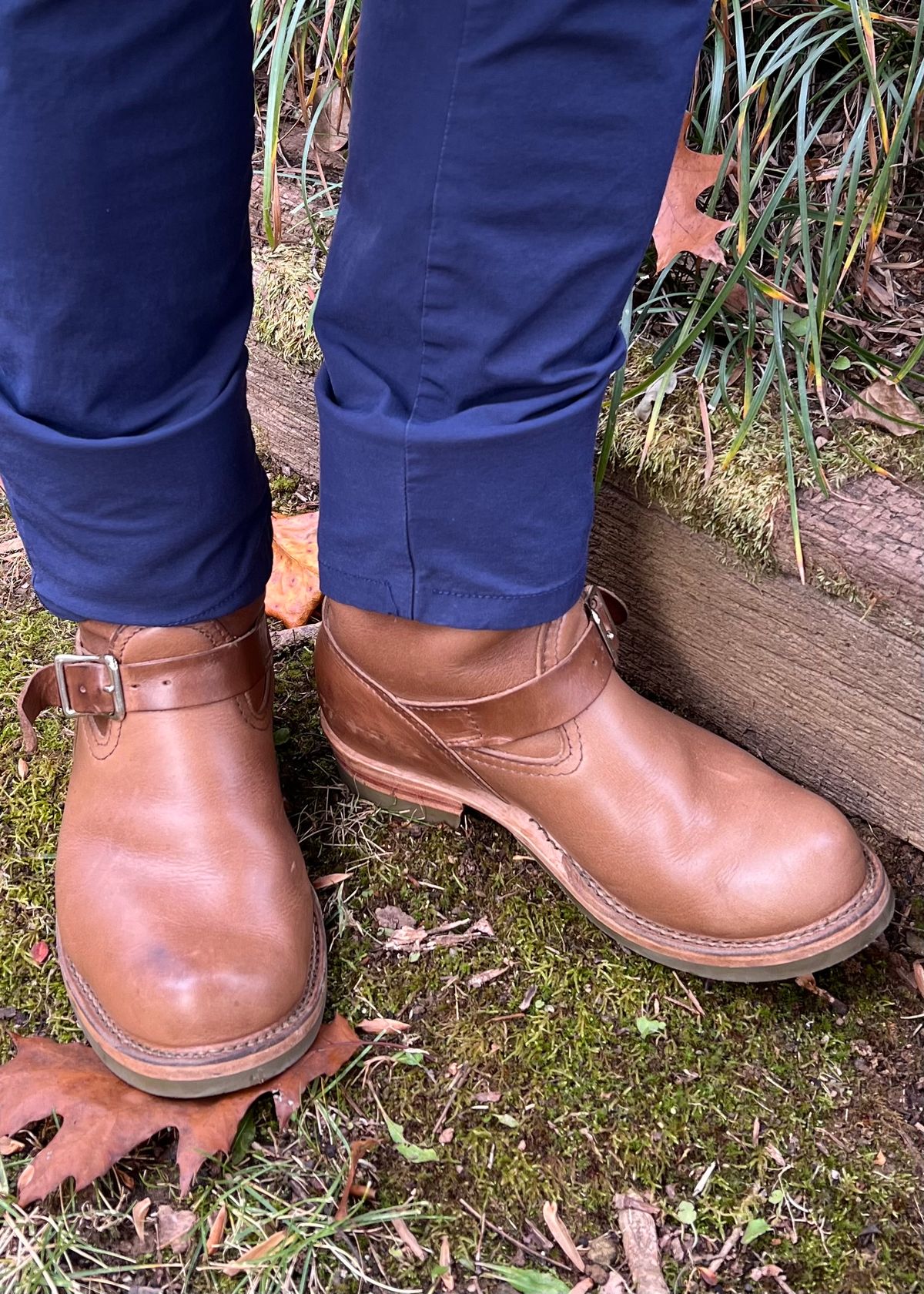 Photo by PonyTetrich on December 1, 2024 of the Wesco Boss Engineer Boot in Horween Natural Chromexcel.