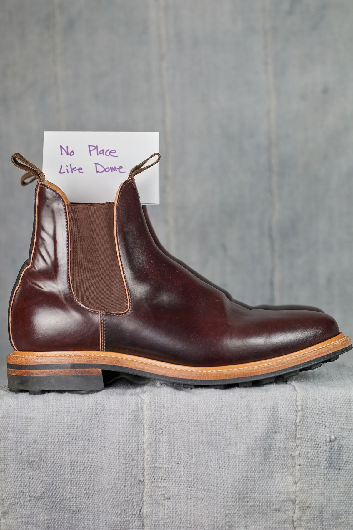 Photo by radamushotto on November 2, 2022 of the Viberg Chelsea in Horween Color 8 Shell Cordovan.