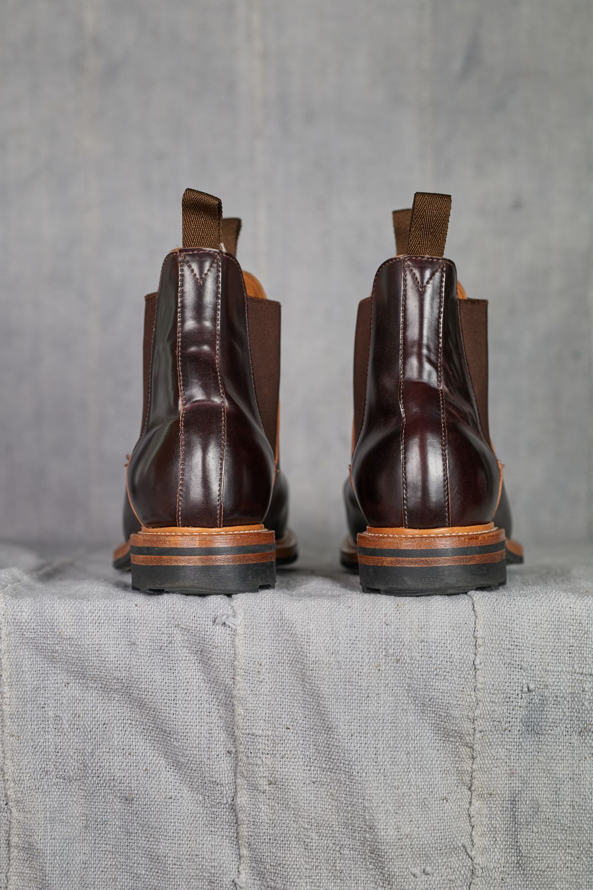 Photo by radamushotto on February 2, 2023 of the Viberg Chelsea in Horween Color 8 Shell Cordovan.