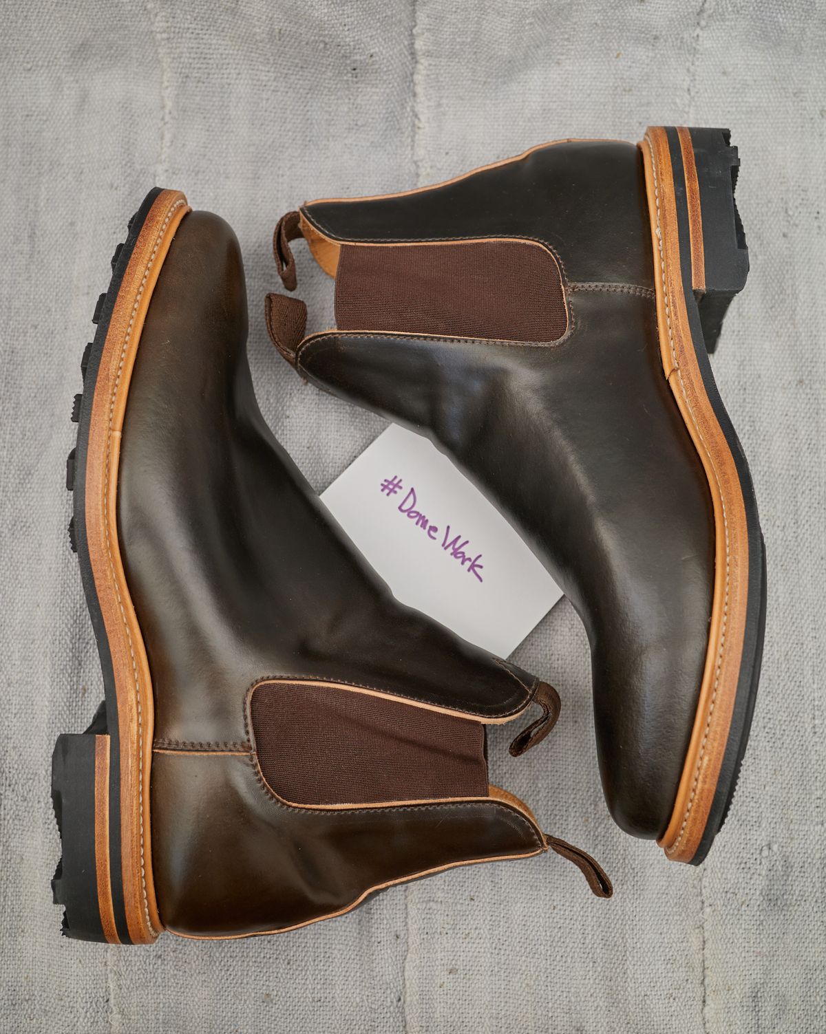 Photo by radamushotto on October 1, 2022 of the Viberg Chelsea in Horween Dark Cognac Shell Cordovan.