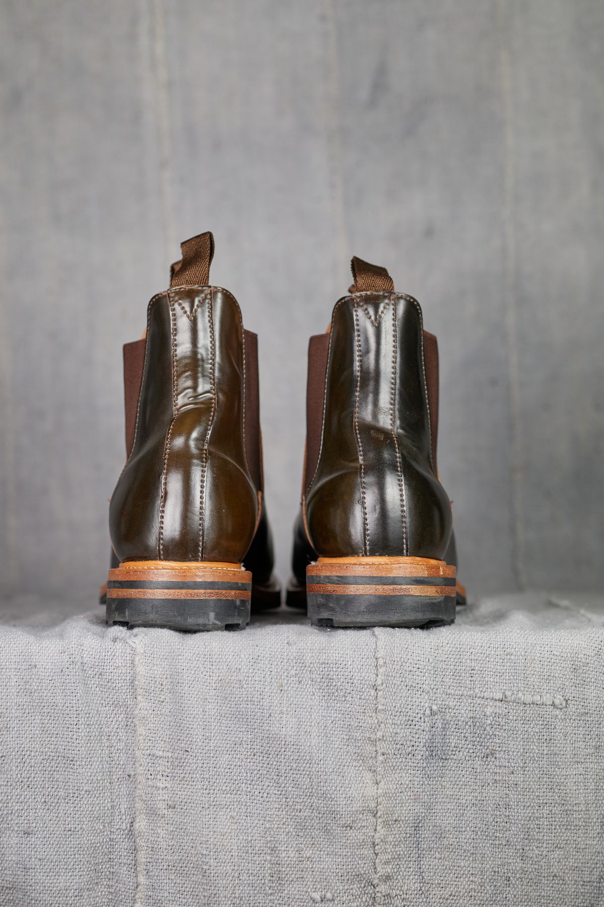 Photo by radamushotto on December 5, 2022 of the Viberg Chelsea in Horween Dark Cognac Shell Cordovan.