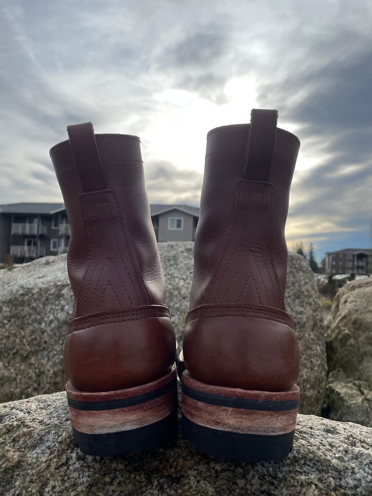 Photo by jjk_boots on January 2, 2023 of the Nicks Overlander in Seidel 1964 Brown.