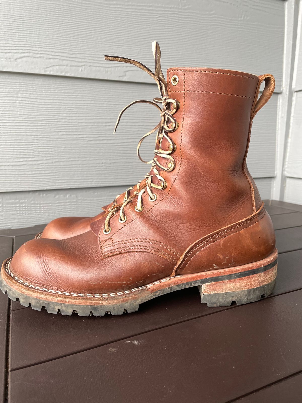 Photo by jjk_boots on February 5, 2023 of the Nicks Overlander in Seidel 1964 Brown.
