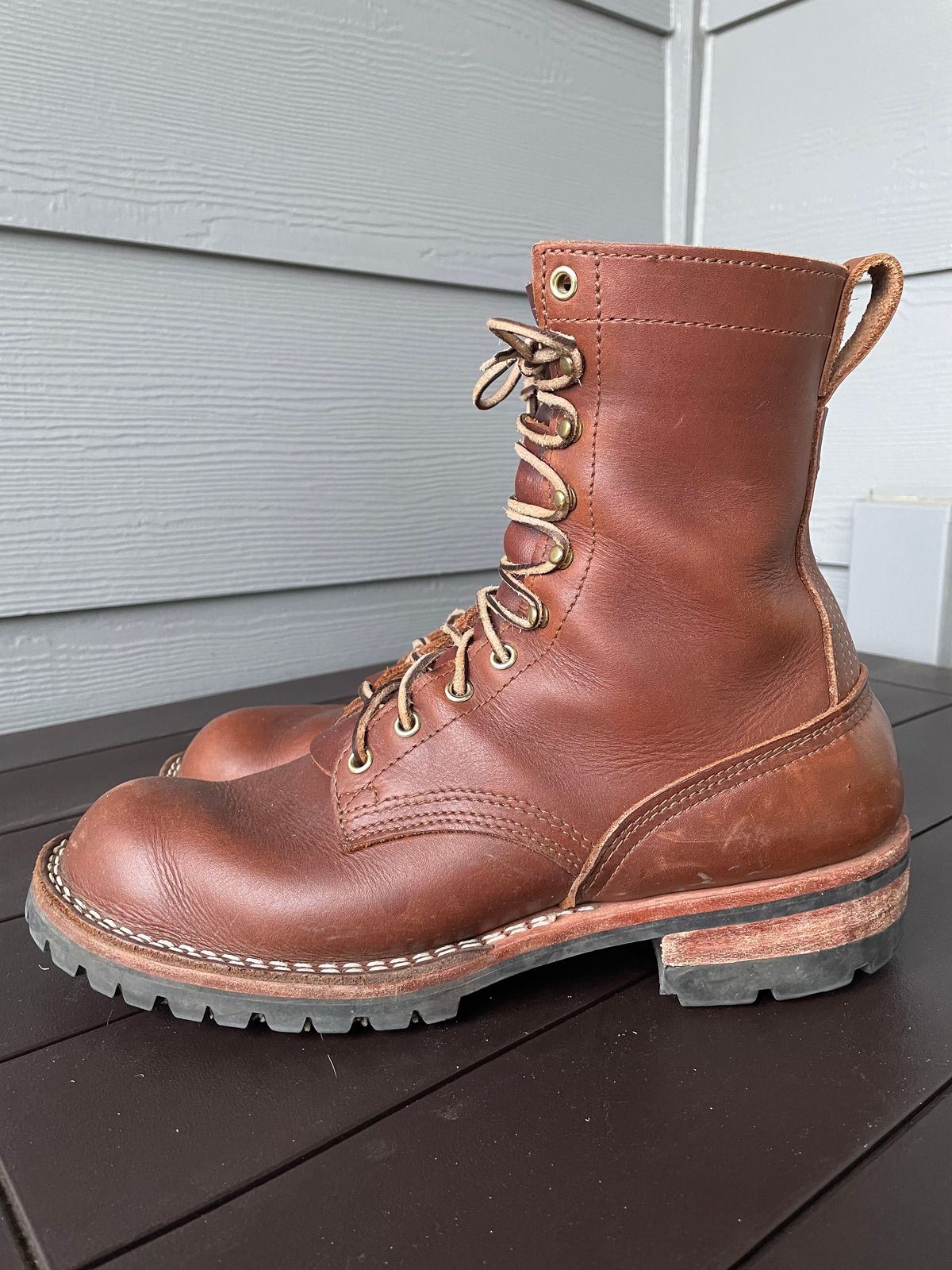 Photo by jjk_boots on April 3, 2023 of the Nicks Overlander in Seidel 1964 Brown.