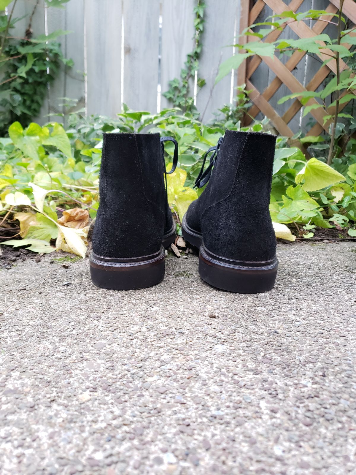 Photo by SneakyTurtle on October 1, 2022 of the Oak Street Bootmakers Field Boot in Seidel Black Oiled Congo Shrunken Bison Roughout.