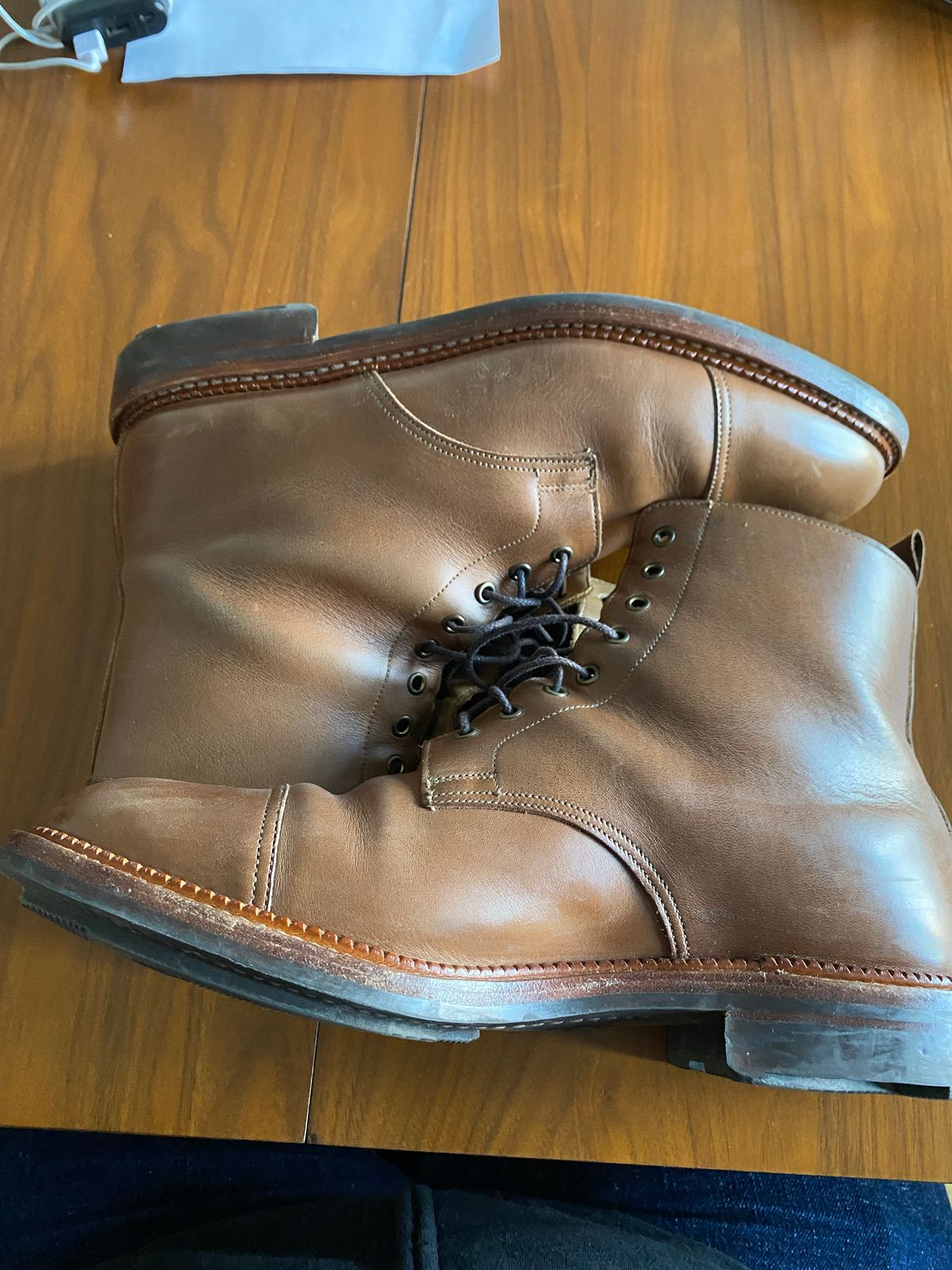 Photo by bootbastard on December 4, 2022 of the Crockett & Jones Coniston in Unlisted Leather.