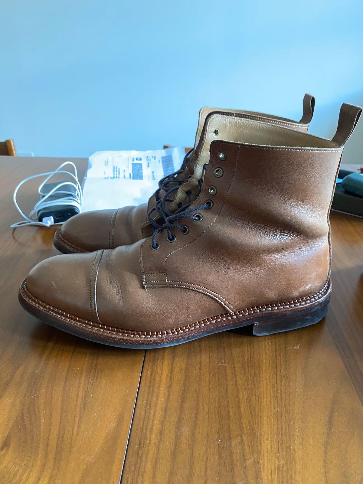 Photo by bootbastard on December 4, 2022 of the Crockett & Jones Coniston in Unlisted Leather.