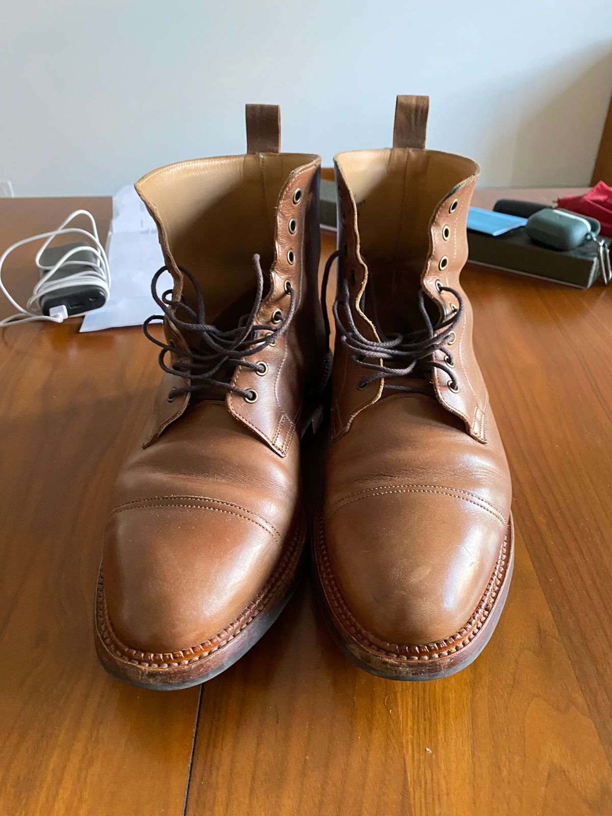 Photo by bootbastard on December 4, 2022 of the Crockett & Jones Coniston in Unlisted Leather.