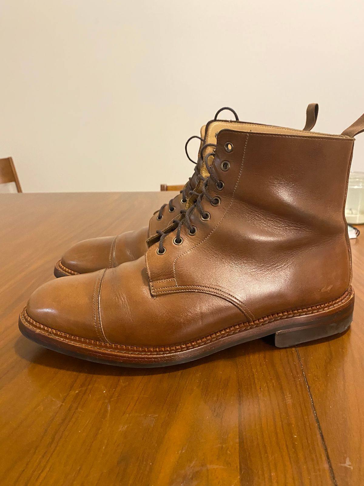 Photo by bootbastard on January 6, 2023 of the Crockett & Jones Coniston in Unlisted Leather.