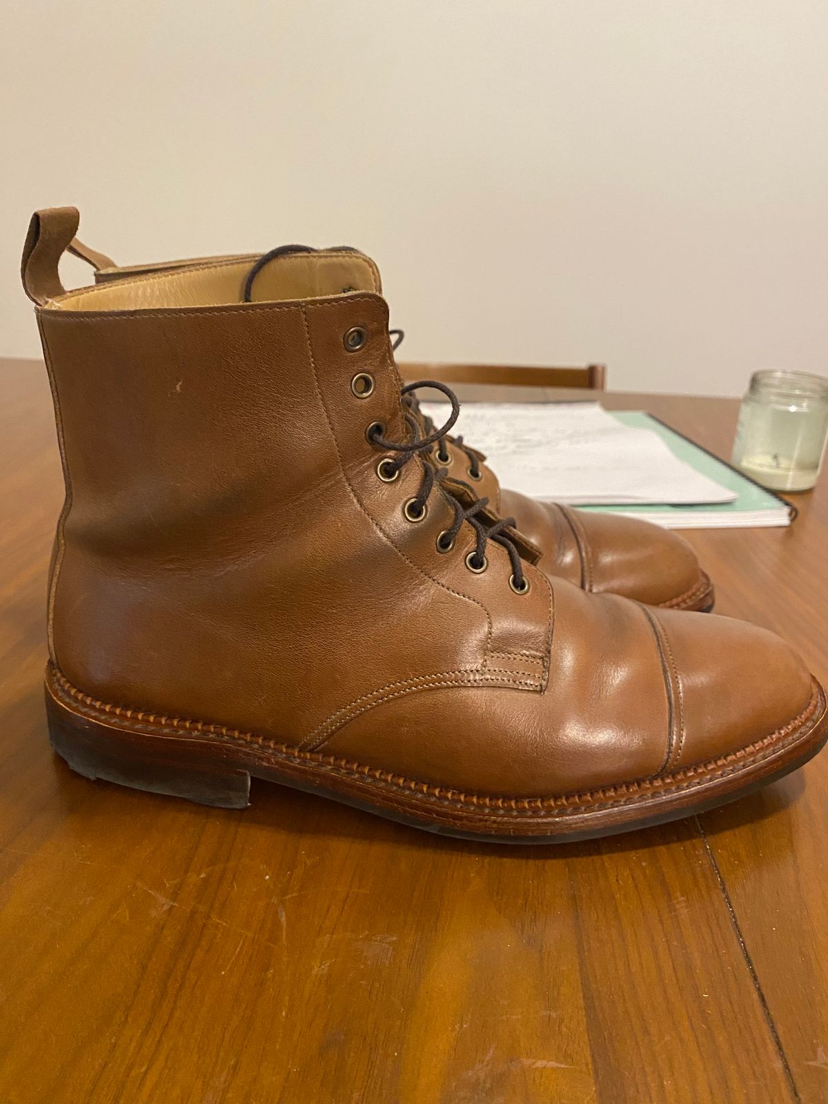 Photo by bootbastard on January 6, 2023 of the Crockett & Jones Coniston in Unlisted Leather.