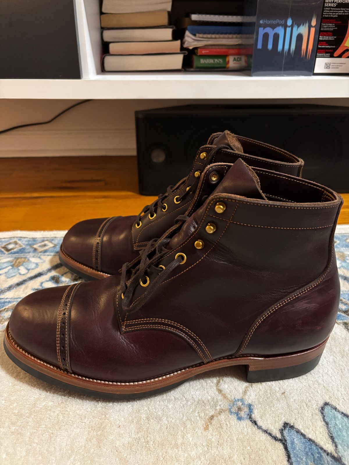 Photo by bootbastard on December 6, 2025 of the Attractions BILTBUCK Lot 269 in Attractions Heavy Weight Kipskin.