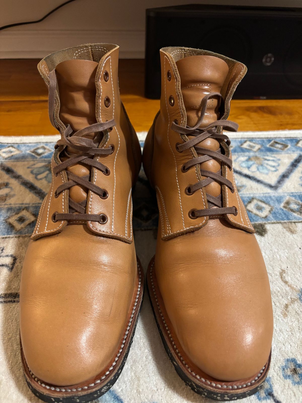 Photo by bootbastard on December 6, 2025 of the Clinch Yeager Boots in Wickett & Craig Buck Natural H Latigo.