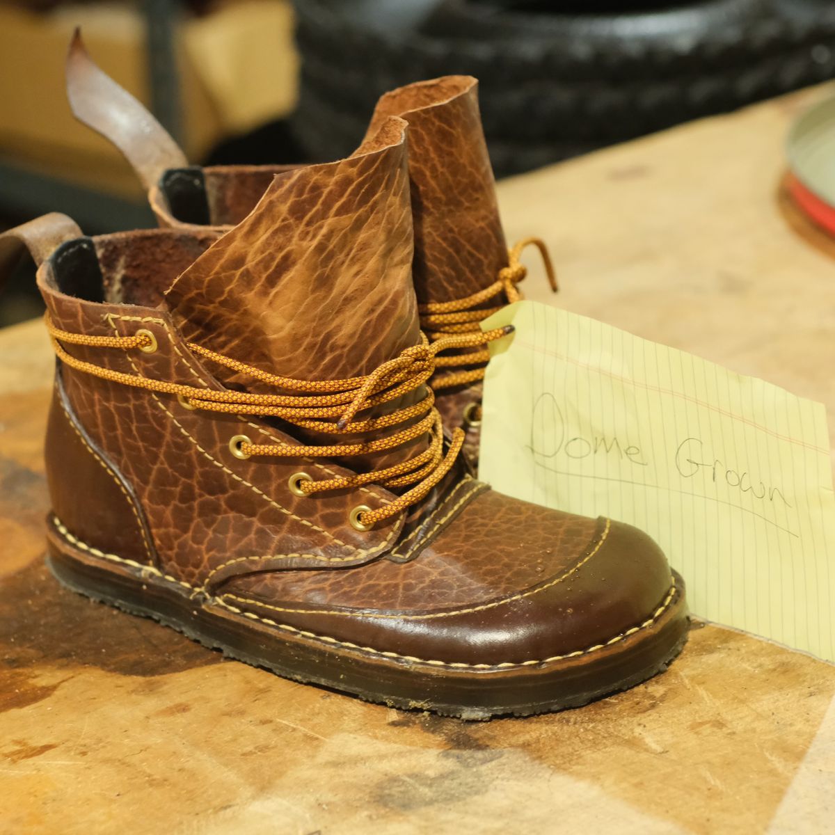 Photo by broadwinger on November 2, 2023 of the Broadwinger Luxury Work Slipper in shrunken bison.