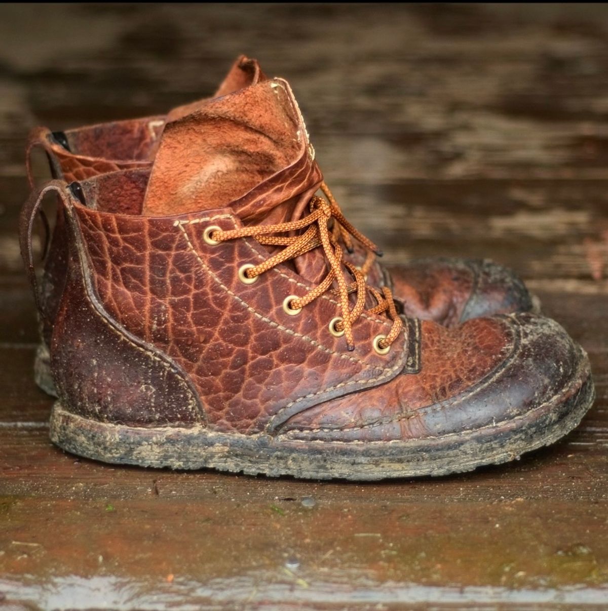 Photo by broadwinger on December 5, 2023 of the Broadwinger Luxury Work Slipper in shrunken bison.