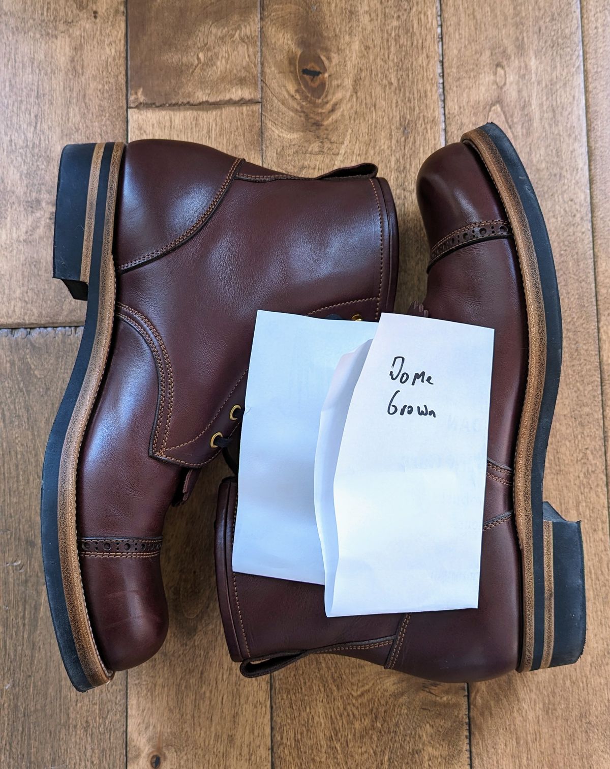 Photo by mikeczyz on November 5, 2023 of the Iron Boots 5515 in Degermann Calf Red-Brown.
