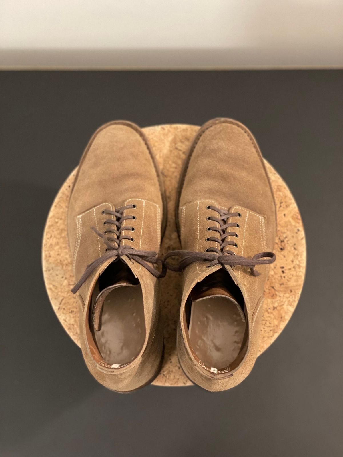 Photo by aitta on December 4, 2023 of the Aitta Handmade Boondockers in Horween Natural Chromexcel Roughout.