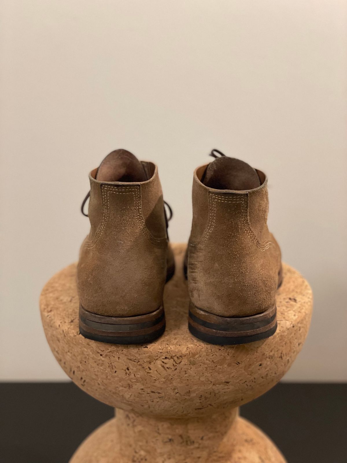 Photo by aitta on January 5, 2024 of the Aitta Handmade Boondockers in Horween Natural Chromexcel Roughout.