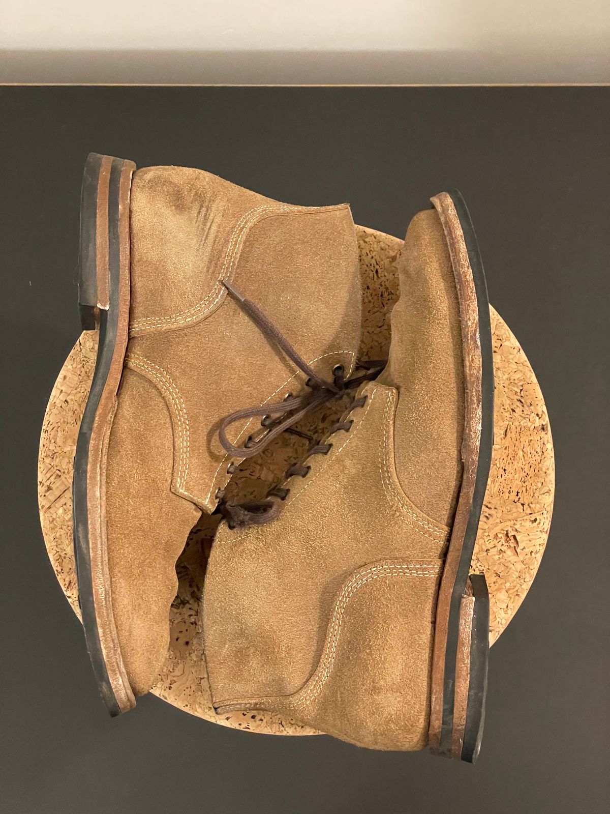 Photo by aitta on January 5, 2024 of the Aitta Handmade Boondockers in Horween Natural Chromexcel Roughout.