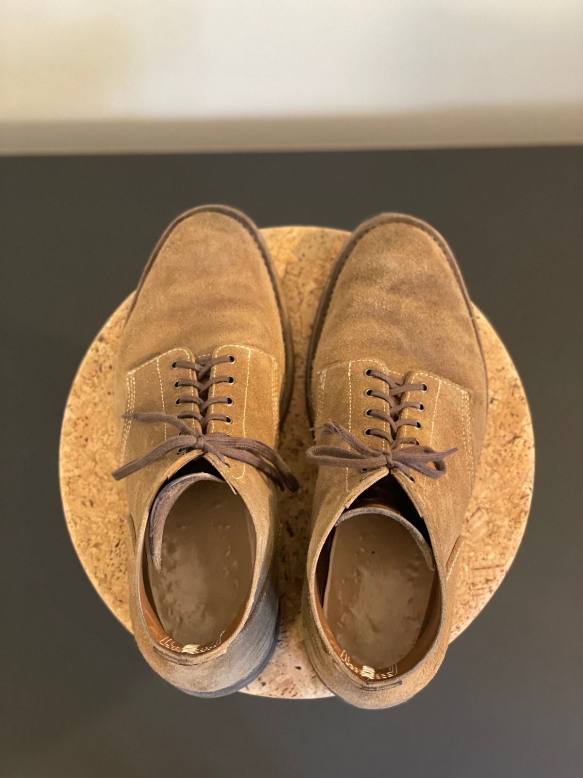 Photo by aitta on February 5, 2024 of the Aitta Handmade Boondockers in Horween Natural Chromexcel Roughout.