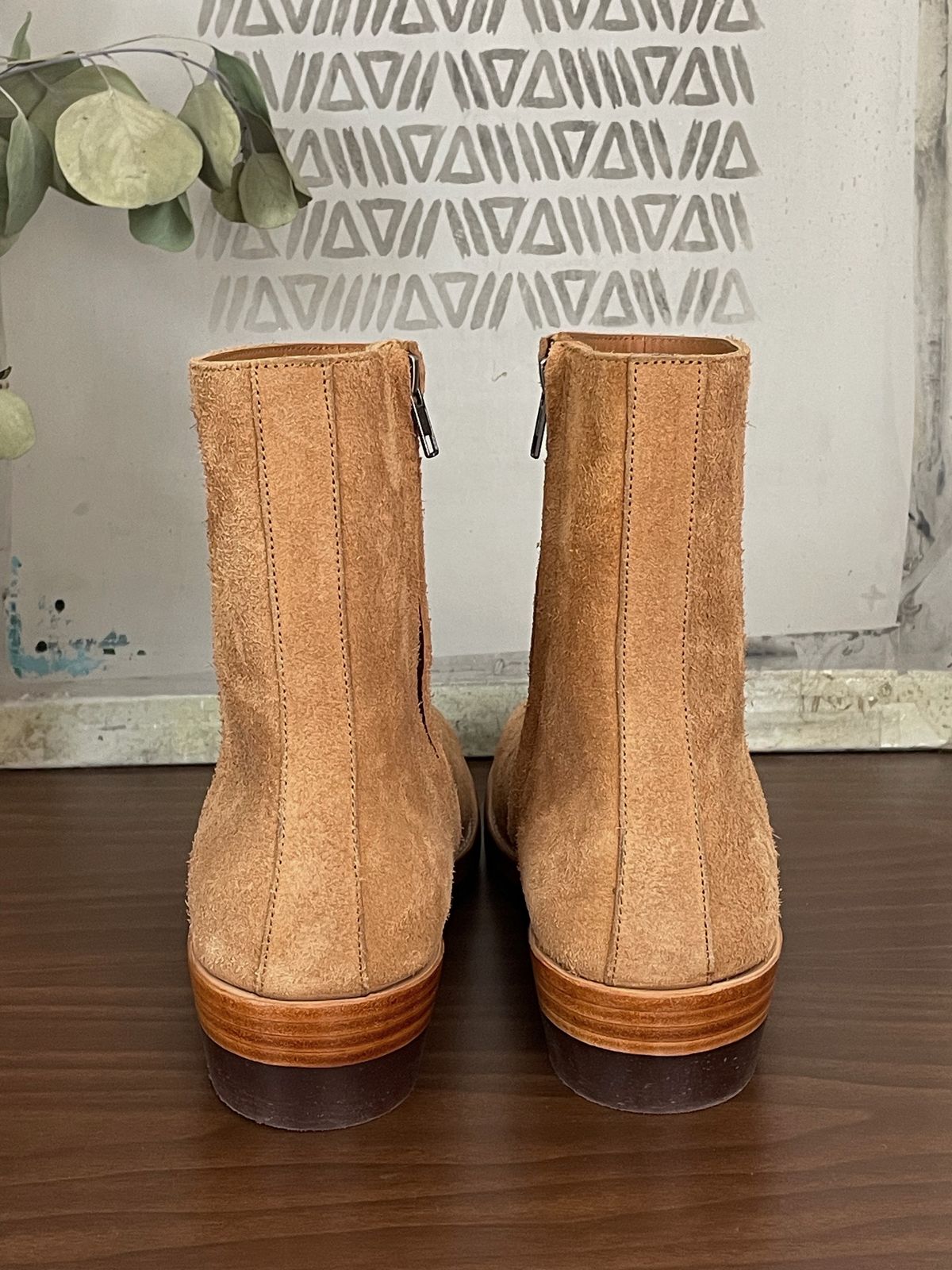 Photo by heathenist on October 1, 2023 of the Briselblack The Stride Side Zip Boots in Badalassi Carlo Cognac Minerva.