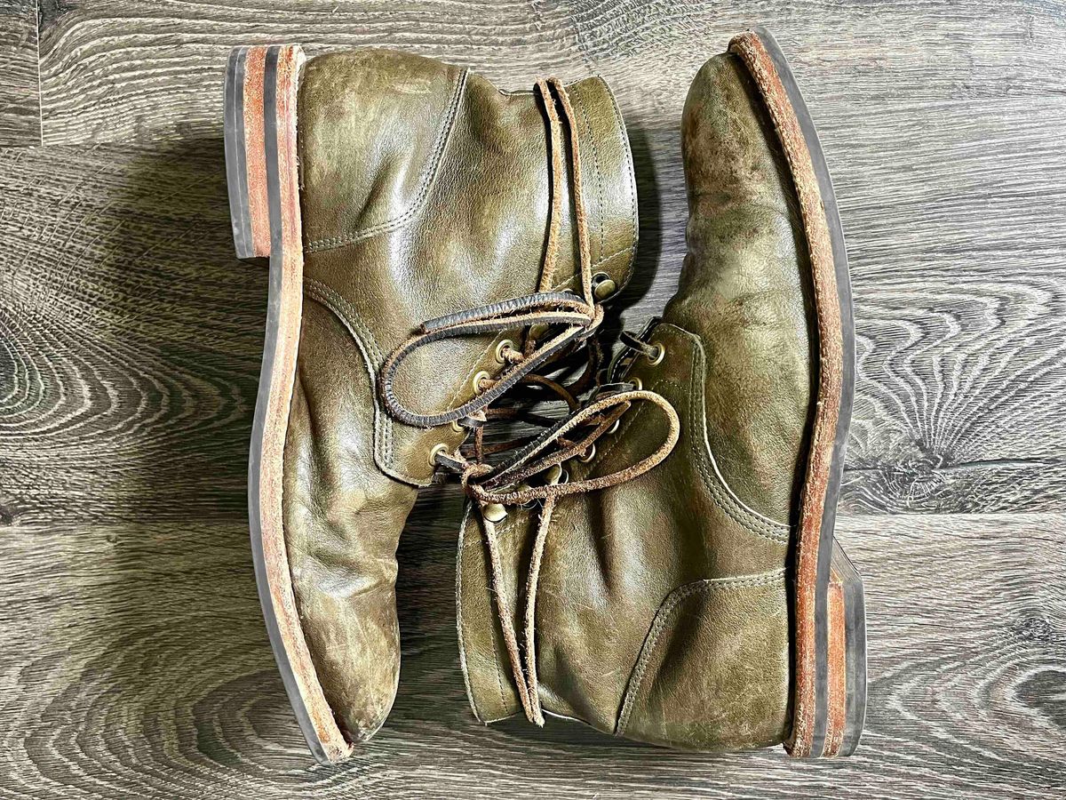 Photo by anonymouz on April 3, 2024 of the Grant Stone Diesel Boot in Incas Jungle Kangaroo.