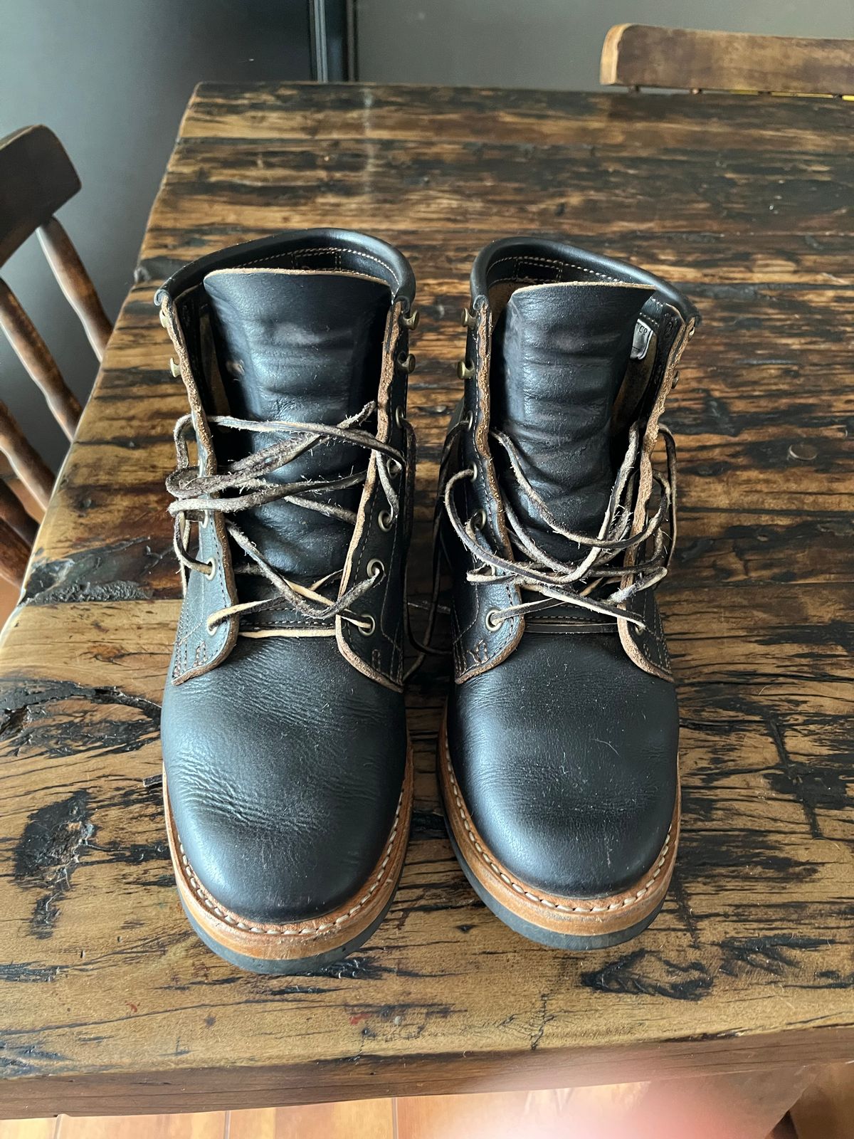 Photo by marcelovgodoy on November 1, 2022 of the Truman Service Boot in Unlisted Leather.