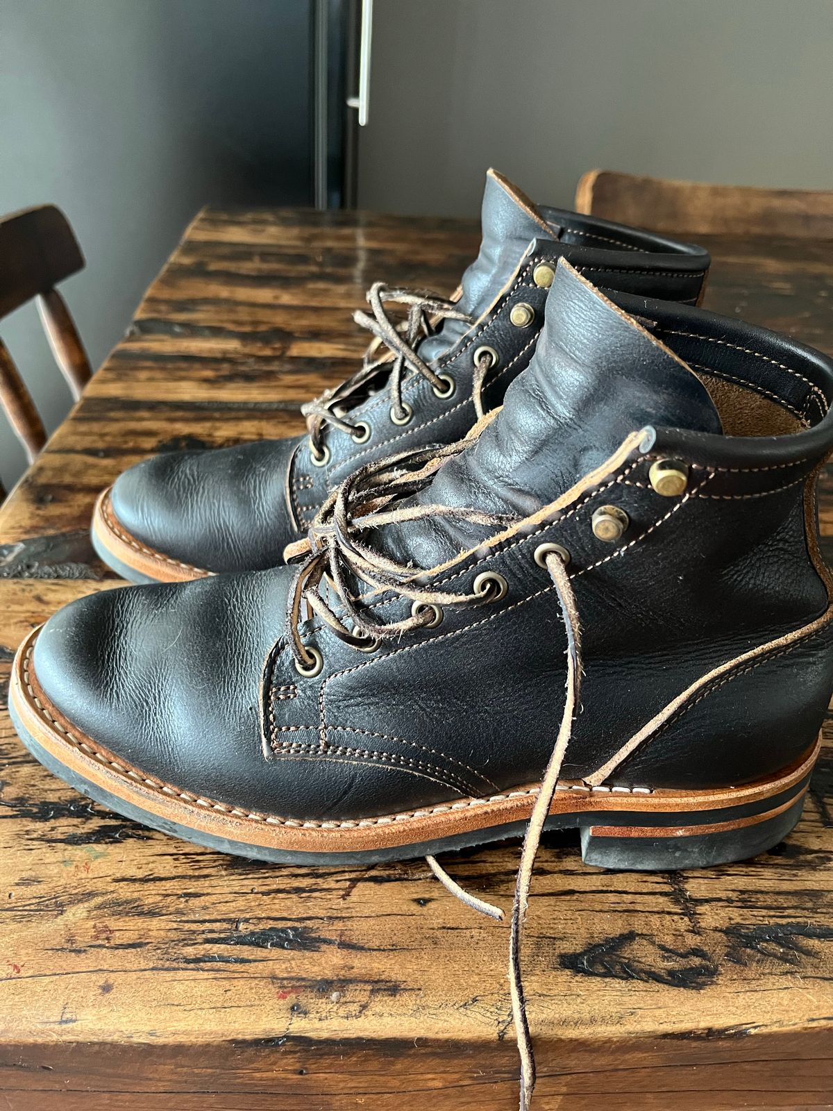 Photo by marcelovgodoy on November 1, 2022 of the Truman Service Boot in Unlisted Leather.