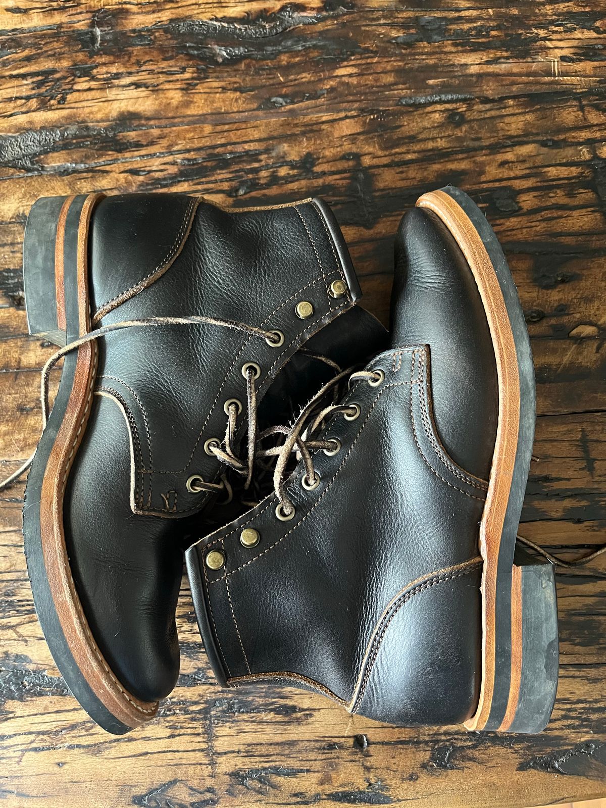 Photo by marcelovgodoy on November 1, 2022 of the Truman Service Boot in Unlisted Leather.