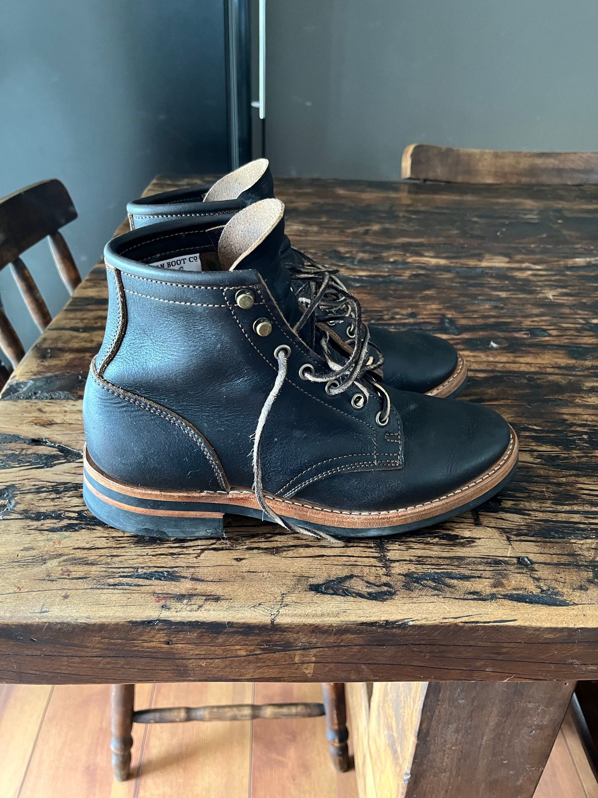 Photo by marcelovgodoy on November 1, 2022 of the Truman Service Boot in Unlisted Leather.