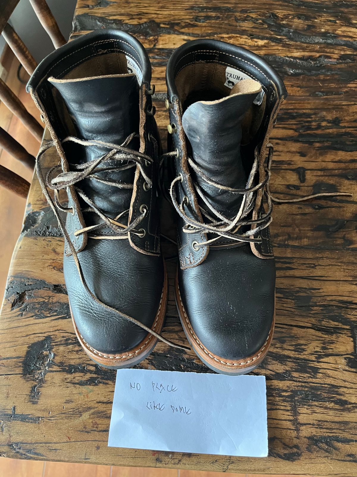 Photo by marcelovgodoy on November 1, 2022 of the Truman Service Boot in Unlisted Leather.