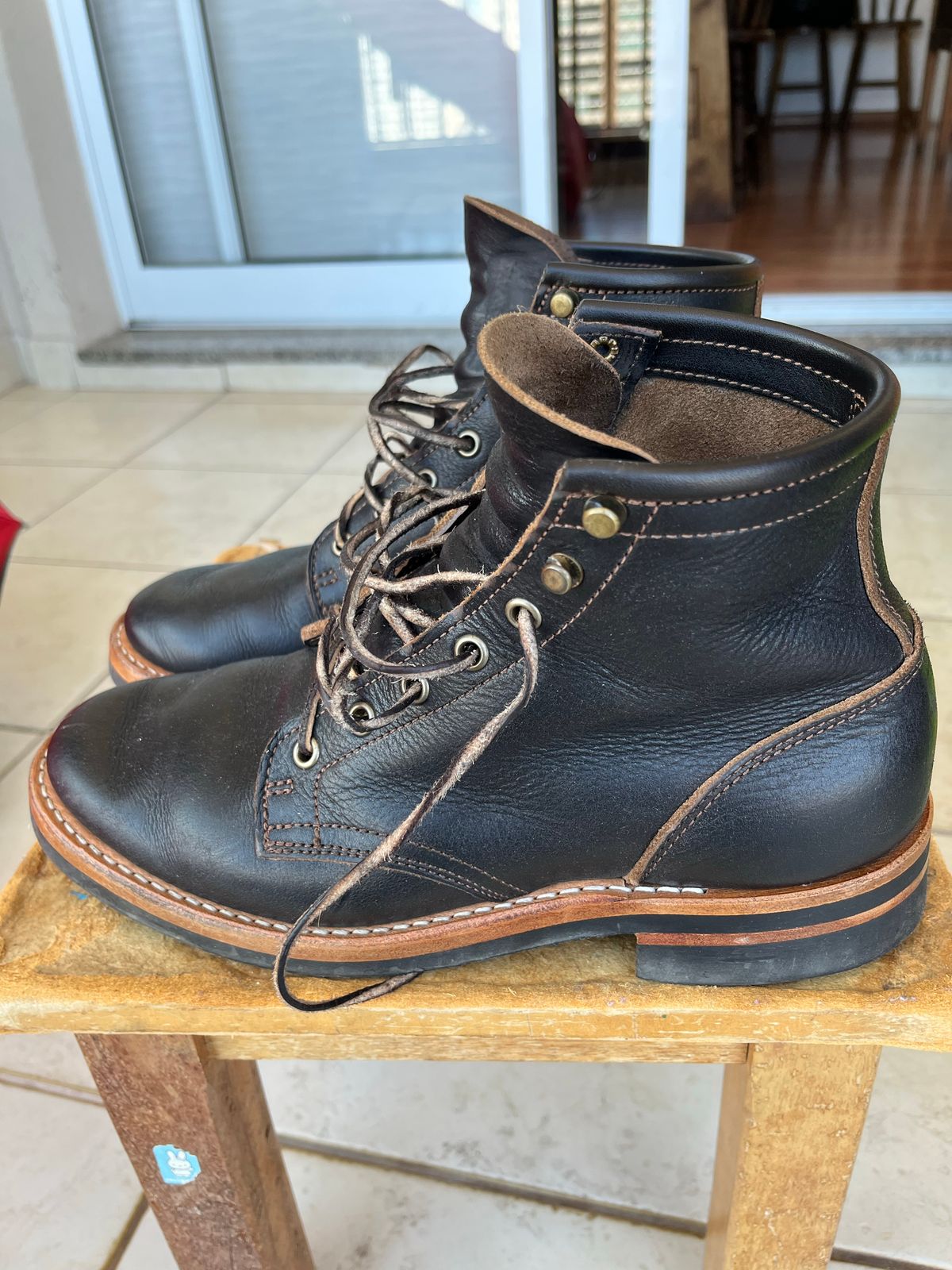 Photo by marcelovgodoy on December 1, 2022 of the Truman Service Boot in Unlisted Leather.