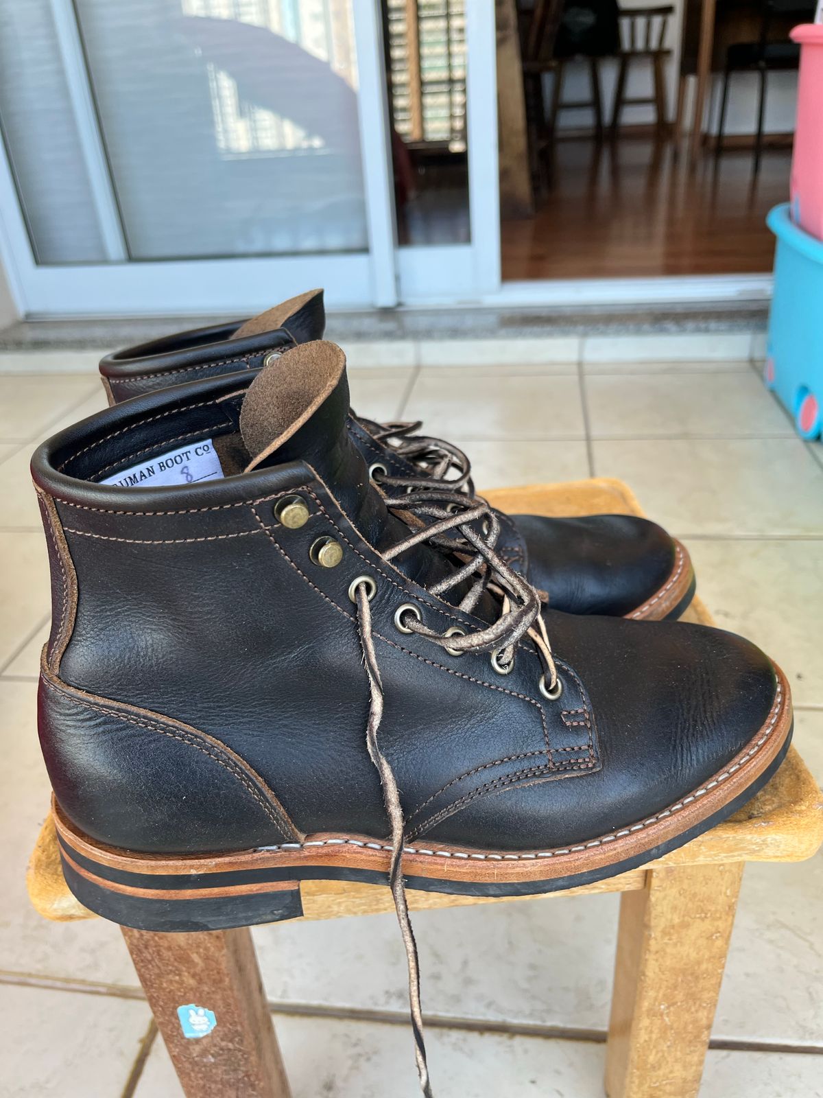 Photo by marcelovgodoy on December 1, 2022 of the Truman Service Boot in Unlisted Leather.