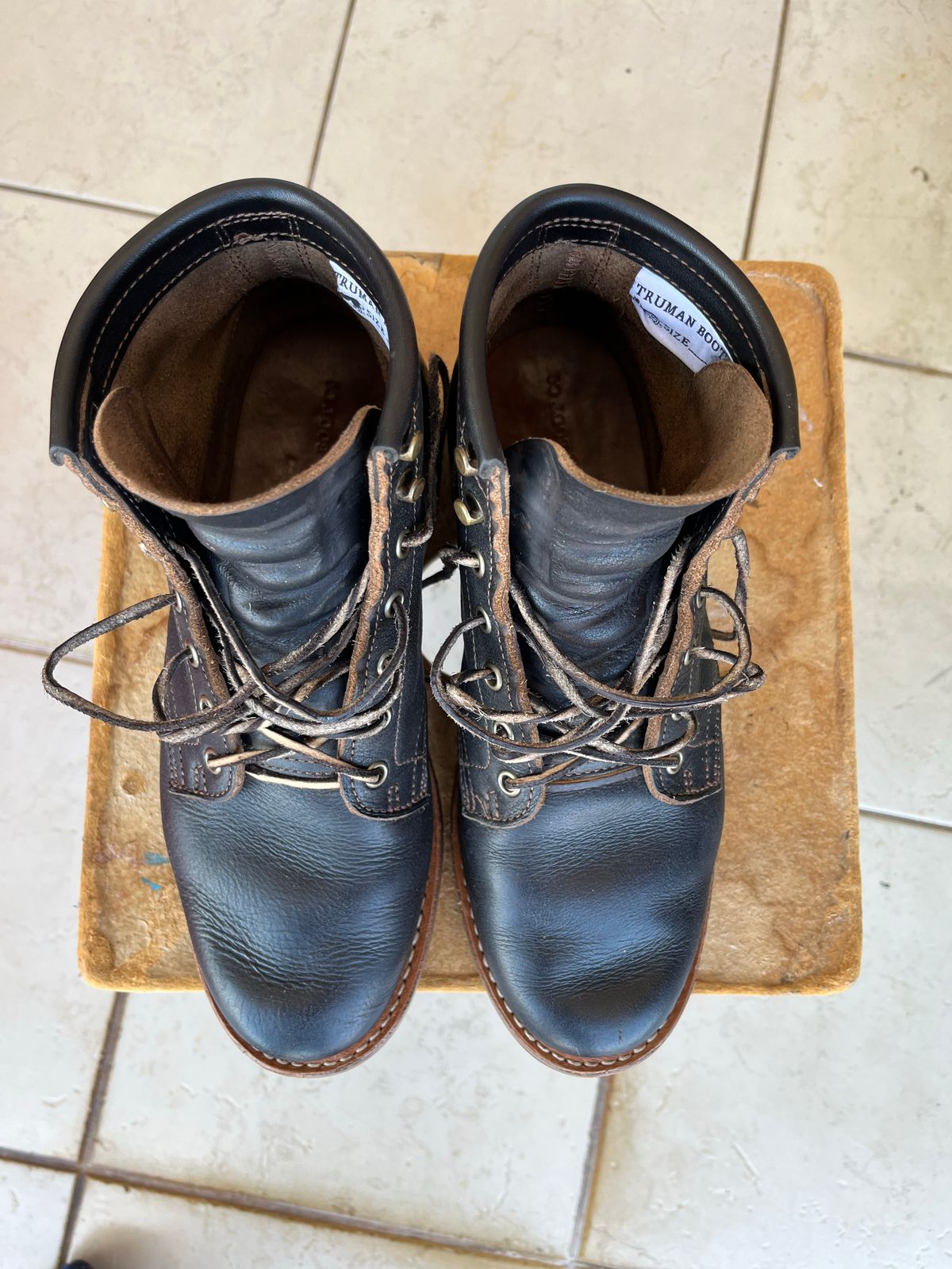 Photo by marcelovgodoy on December 1, 2022 of the Truman Service Boot in Unlisted Leather.
