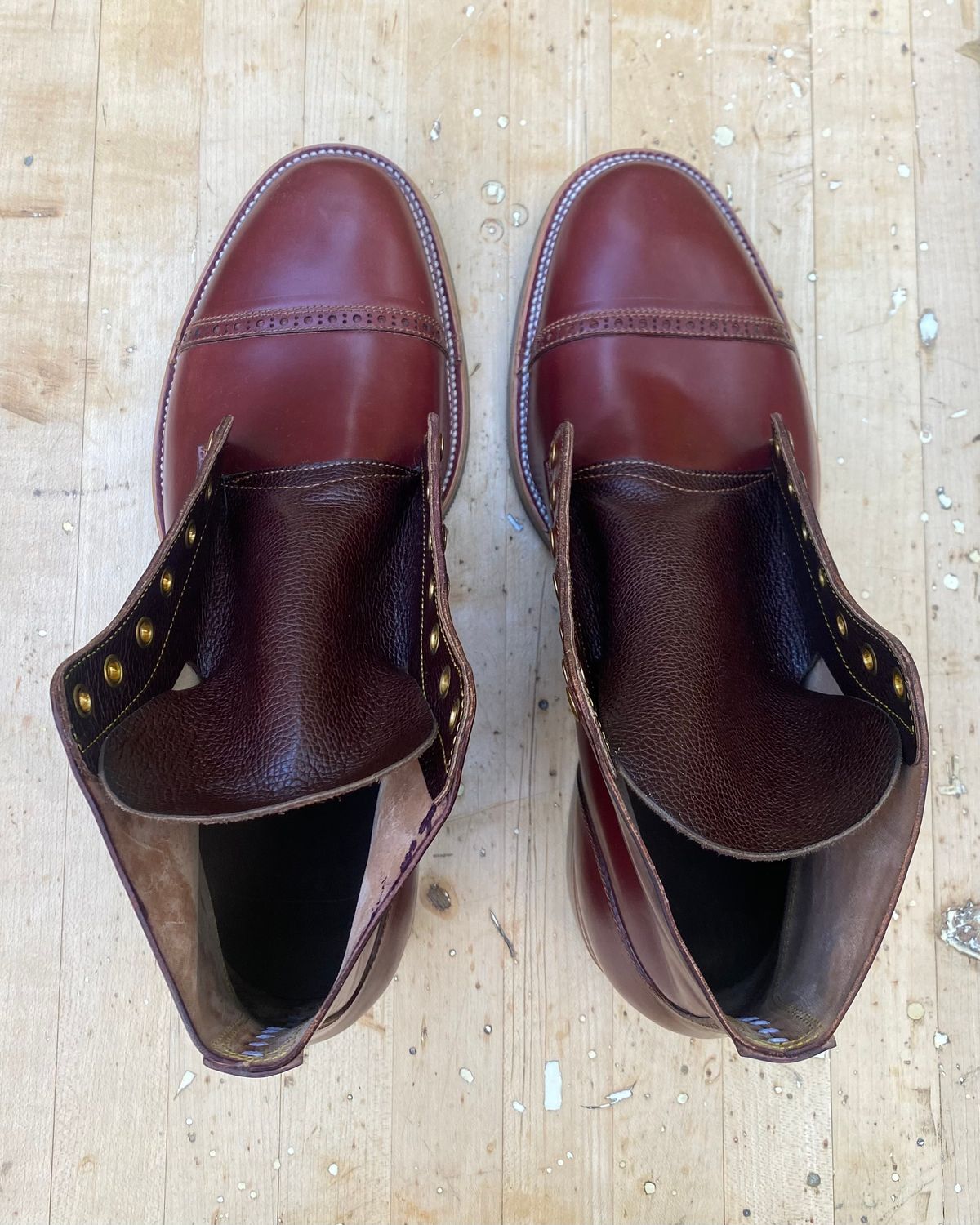 Photo by AgEcho on September 21, 2025 of the Iron Boots Devil Dog in Maryam Ruggine Shell Cordovan.