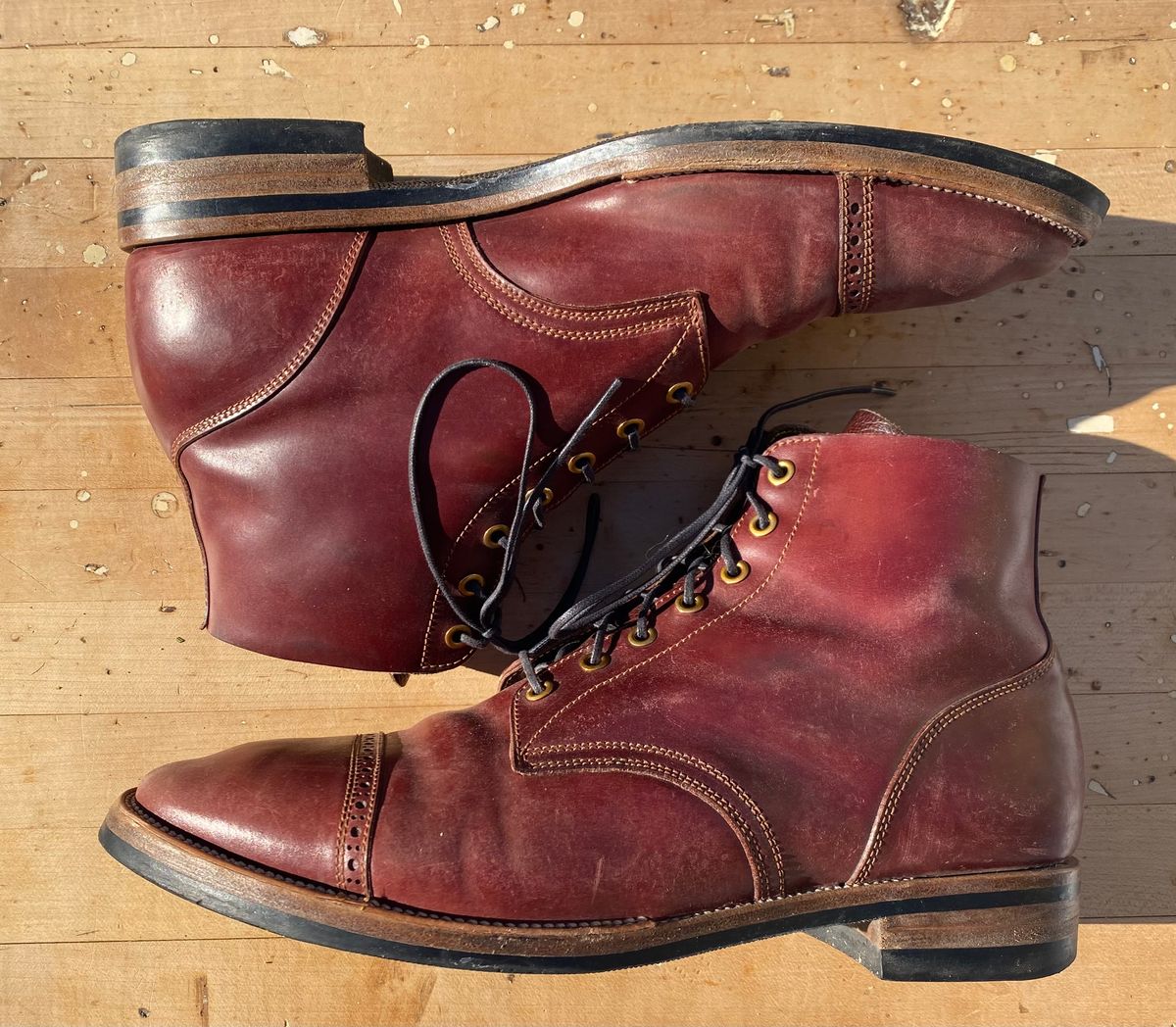 Photo by AgEcho on January 31, 2026 of the Iron Boots Devil Dog in Maryam Ruggine Shell Cordovan.