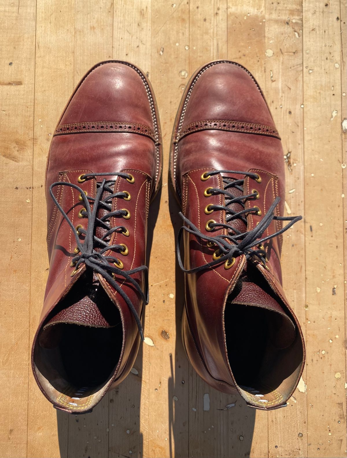 Photo by AgEcho on January 31, 2026 of the Iron Boots Devil Dog in Maryam Ruggine Shell Cordovan.