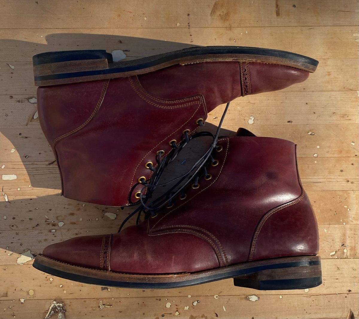 Photo by AgEcho on March 1, 2026 of the Iron Boots Devil Dog in Maryam Ruggine Shell Cordovan.