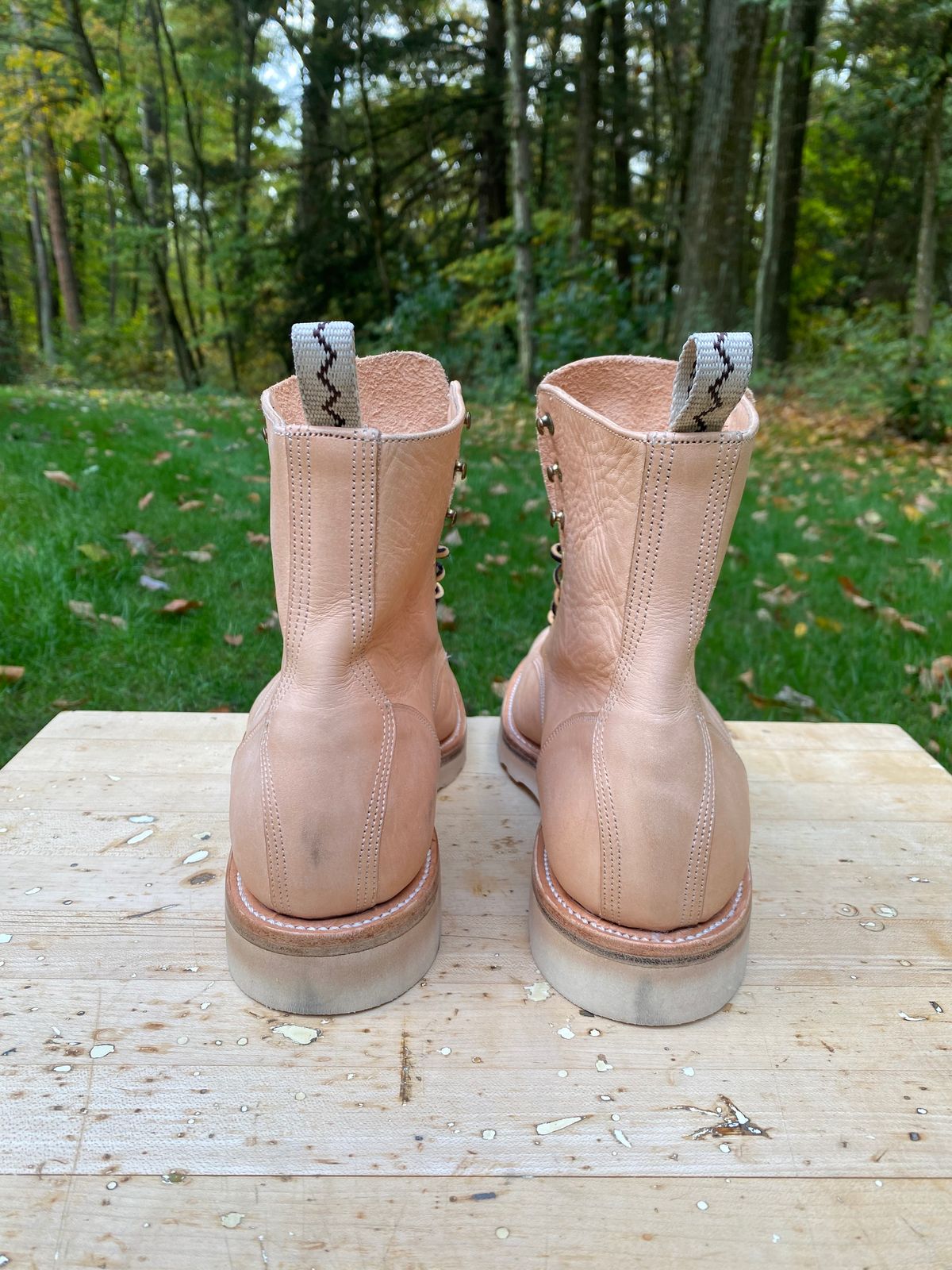 Photo by AgEcho on October 1, 2024 of the Unmarked DB Hunter in Oiled Natural Veg Tan.