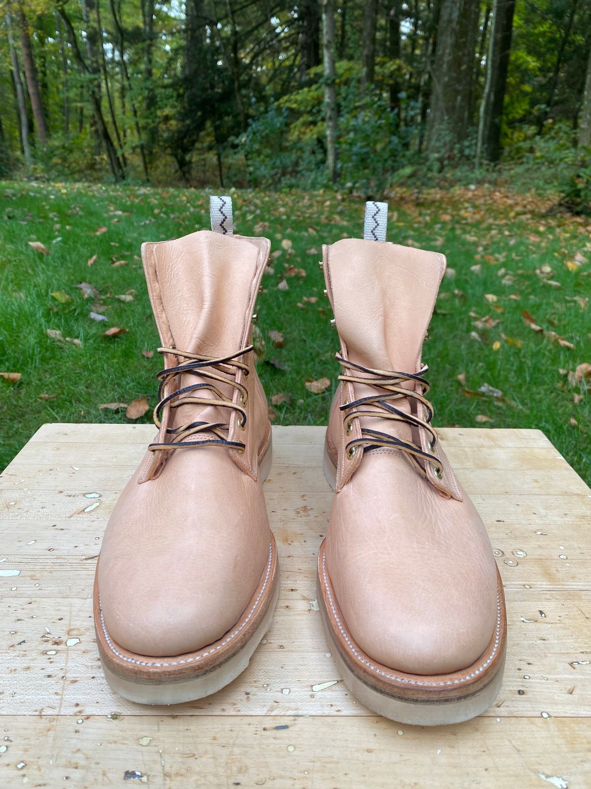 Photo by AgEcho on October 1, 2024 of the Unmarked DB Hunter in Oiled Natural Veg Tan.