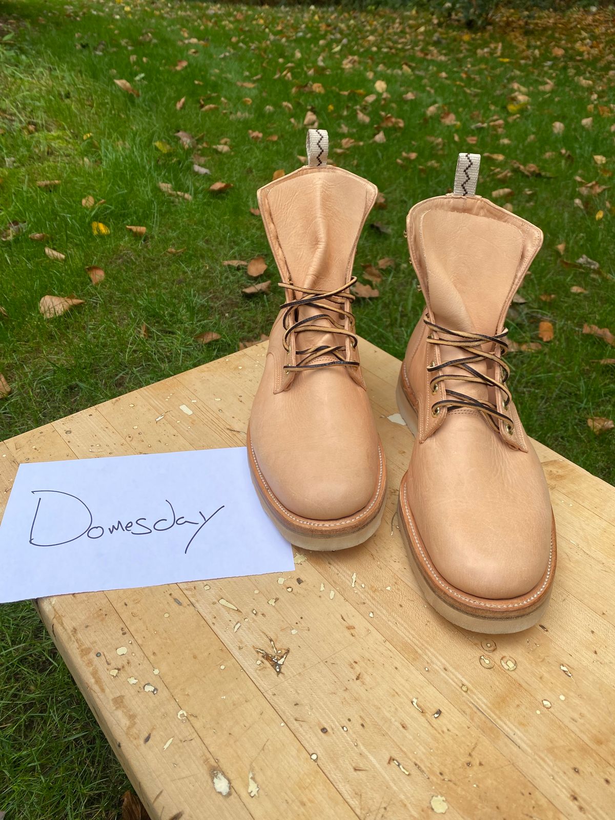 Photo by AgEcho on October 1, 2024 of the Unmarked DB Hunter in Oiled Natural Veg Tan.