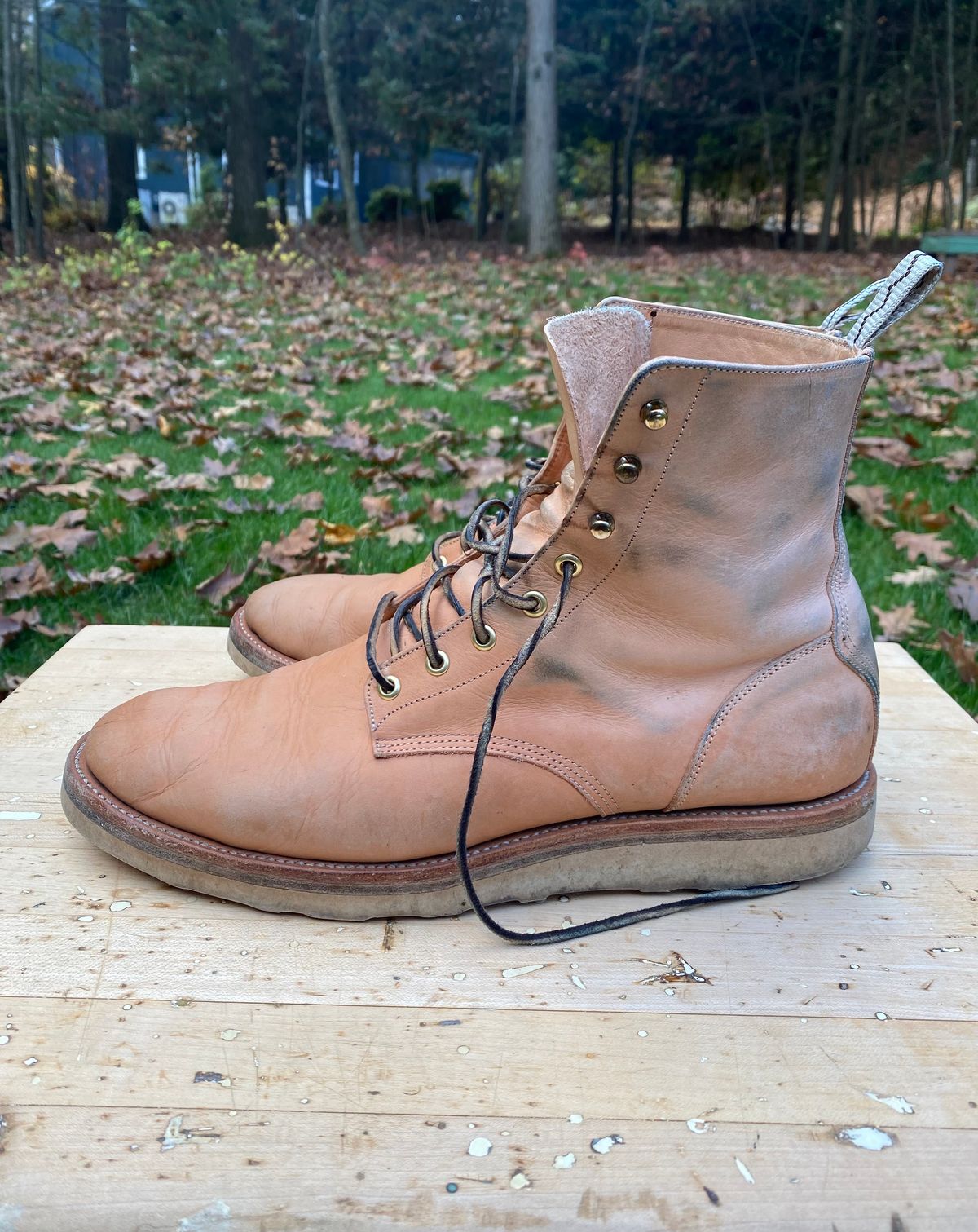 Photo by AgEcho on November 1, 2024 of the Unmarked DB Hunter in Oiled Natural Veg Tan.