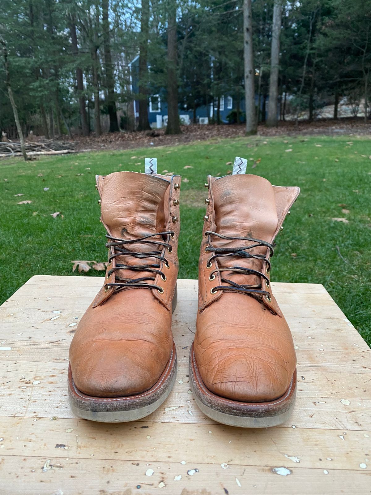 Photo by AgEcho on December 2, 2024 of the Unmarked DB Hunter in Oiled Natural Veg Tan.