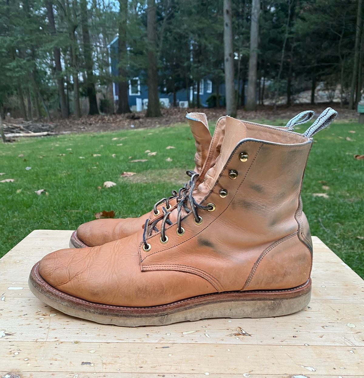 Photo by AgEcho on December 2, 2024 of the Unmarked DB Hunter in Oiled Natural Veg Tan.