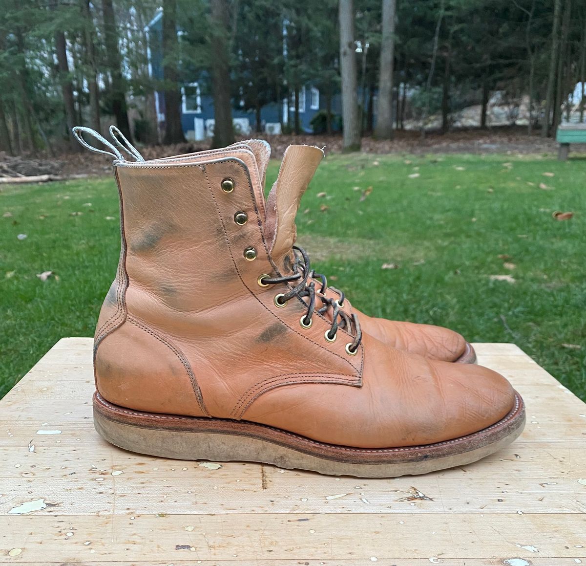 Photo by AgEcho on December 2, 2024 of the Unmarked DB Hunter in Oiled Natural Veg Tan.