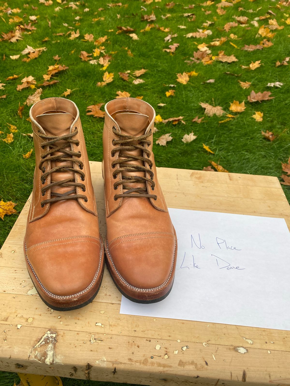 Photo by AgEcho on November 1, 2022 of the Tahura Captoelari in Shinki Natural Shell Cordovan.