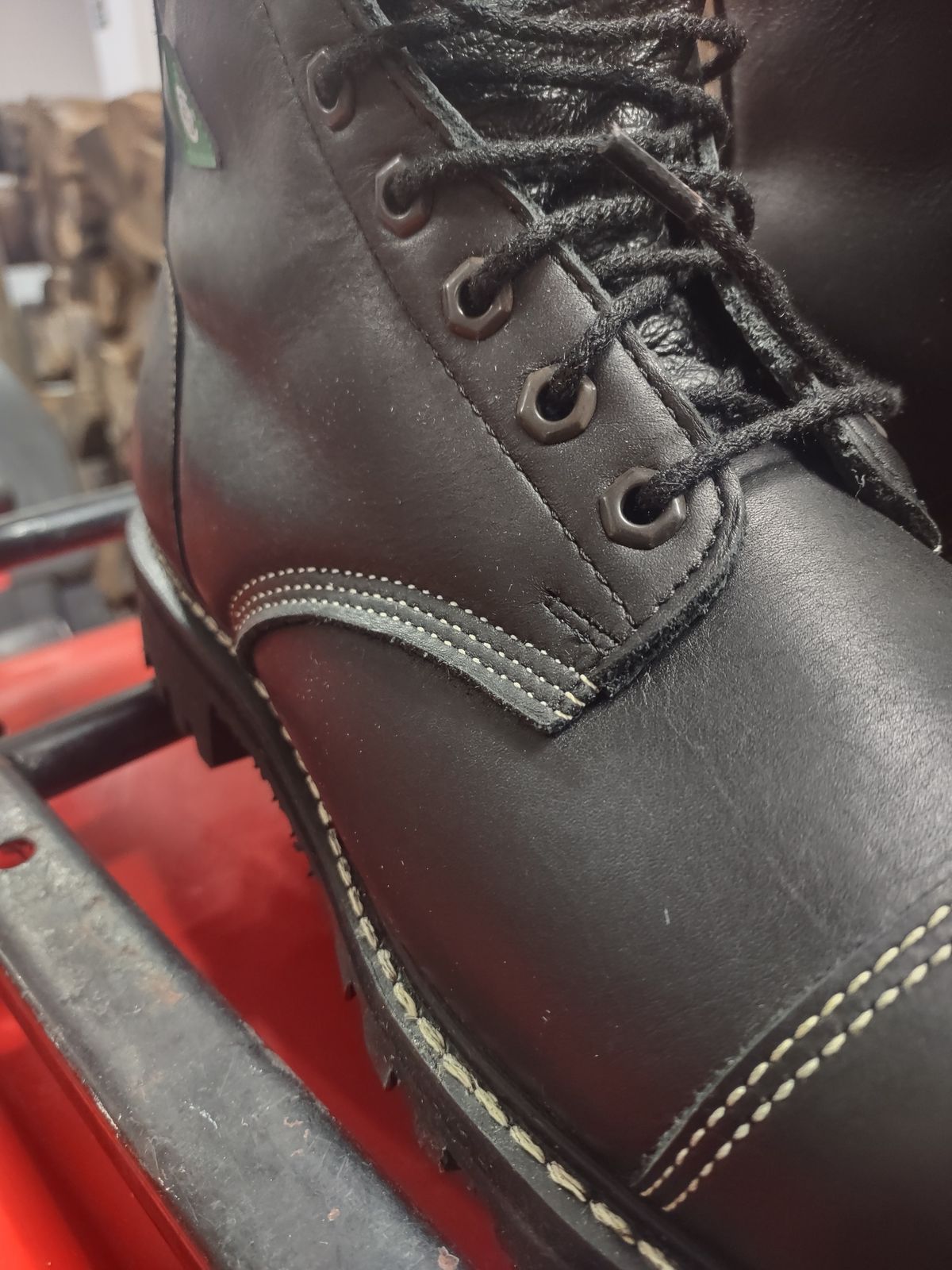 Photo by grwulff on November 14, 2025 of the Canada West Boots 34379 Welders Boot in Black Fire Retardant.