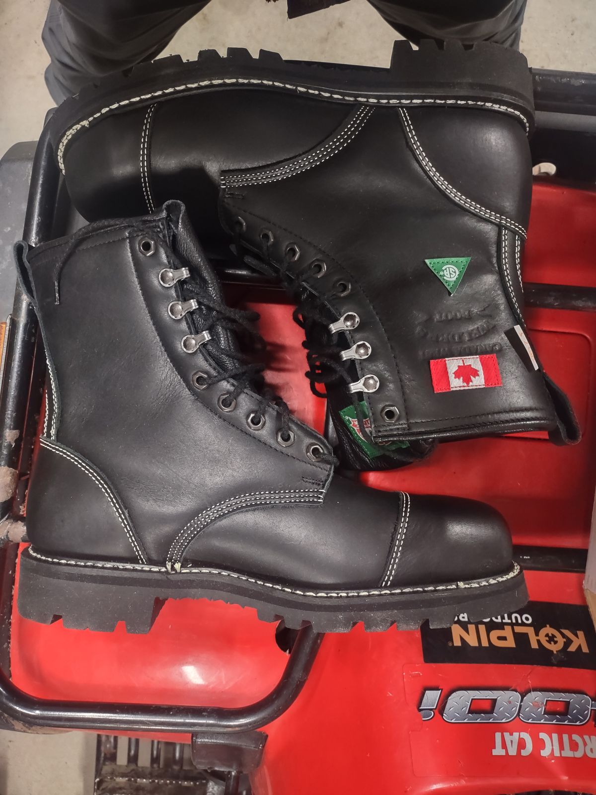 Photo by grwulff on November 14, 2025 of the Canada West Boots 34379 Welders Boot in Black Fire Retardant.